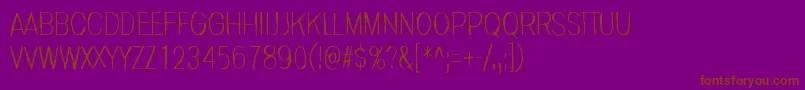 Police Invisiblerror – polices brunes sur fond violet