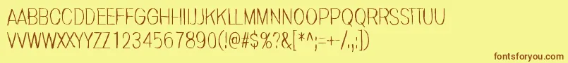 Invisiblerror Font – Brown Fonts on Yellow Background