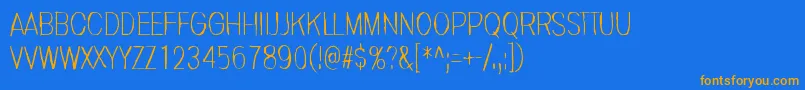 Invisiblerror Font – Orange Fonts on Blue Background