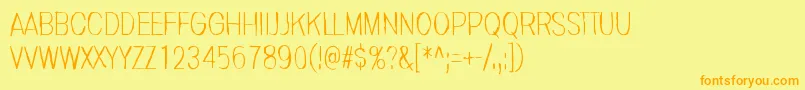 Invisiblerror Font – Orange Fonts on Yellow Background