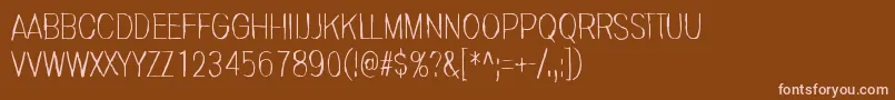 フォントInvisiblerror – 茶色の背景にピンクのフォント