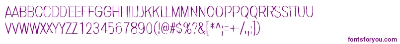 Invisiblerror Font – Purple Fonts on White Background