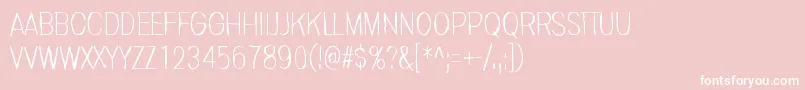 Invisiblerror-Schriftart – Weiße Schriften auf rosa Hintergrund