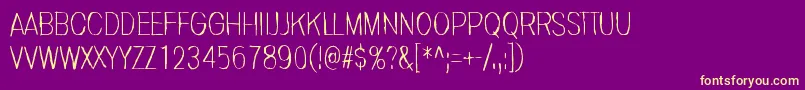 Invisiblerror Font – Yellow Fonts on Purple Background