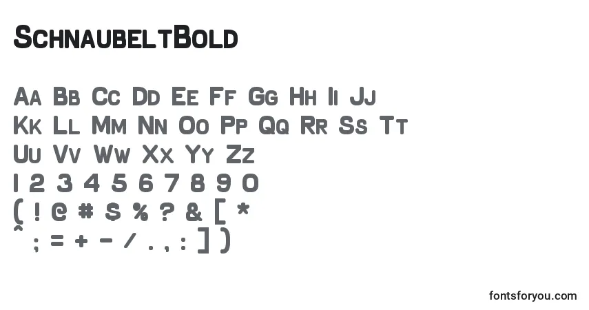 Czcionka SchnaubeltBold – alfabet, cyfry, specjalne znaki