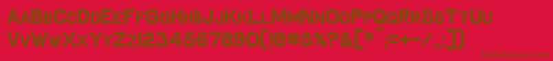 SchnaubeltBold Font – Brown Fonts on Red Background