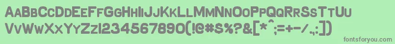 SchnaubeltBold Font – Gray Fonts on Green Background