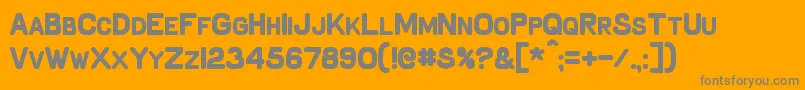 SchnaubeltBold-fontti – harmaat kirjasimet oranssilla taustalla