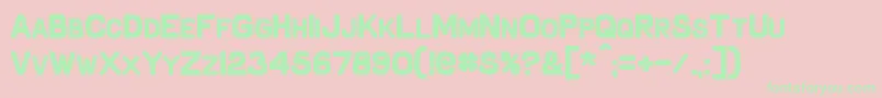 SchnaubeltBold Font – Green Fonts on Pink Background