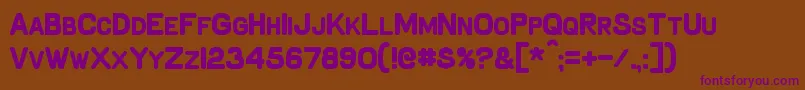 SchnaubeltBold Font – Purple Fonts on Brown Background