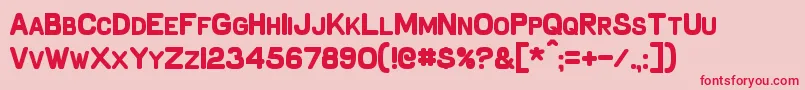 SchnaubeltBold Font – Red Fonts on Pink Background