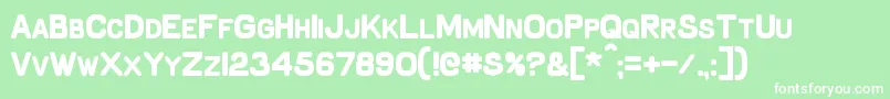 SchnaubeltBold Font – White Fonts on Green Background