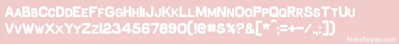 SchnaubeltBold Font – White Fonts on Pink Background