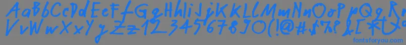 Nekokoneko Font – Blue Fonts on Gray Background