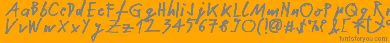 フォントNekokoneko – オレンジの背景に灰色の文字