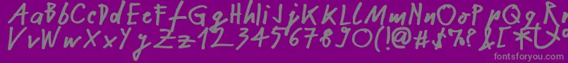 フォントNekokoneko – 紫の背景に灰色の文字