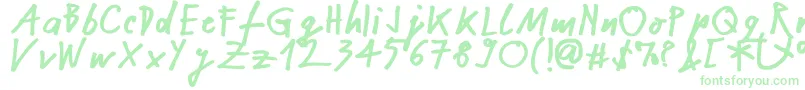 Nekokoneko-Schriftart – Grüne Schriften