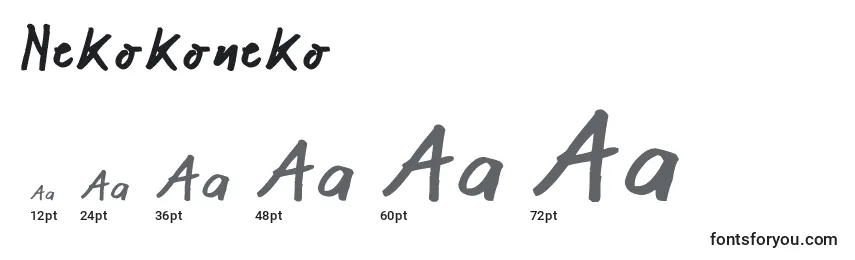 Größen der Schriftart Nekokoneko