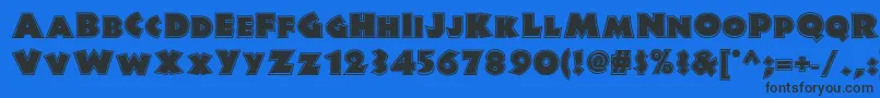 Jungle Fever Inline Nf Font – Black Fonts on Blue Background