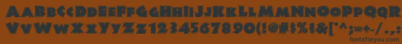 Jungle Fever Inline Nf Font – Black Fonts on Brown Background