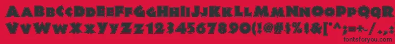 Jungle Fever Inline Nf Font – Black Fonts on Red Background