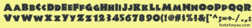 Jungle Fever Inline Nf Font – Black Fonts on Yellow Background