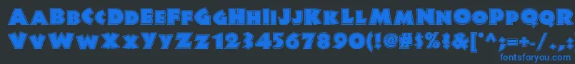 Jungle Fever Inline Nf Font – Blue Fonts on Black Background