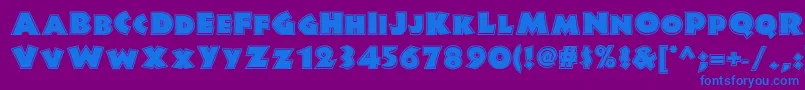 Jungle Fever Inline Nf Font – Blue Fonts on Purple Background