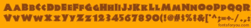 Jungle Fever Inline Nf Font – Brown Fonts on Orange Background