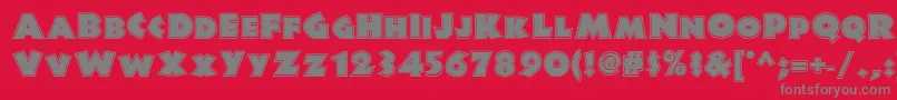 Jungle Fever Inline Nf Font – Gray Fonts on Red Background