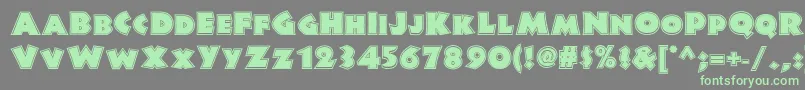 Jungle Fever Inline Nf Font – Green Fonts on Gray Background