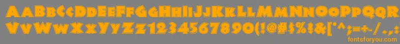 Jungle Fever Inline Nf Font – Orange Fonts on Gray Background