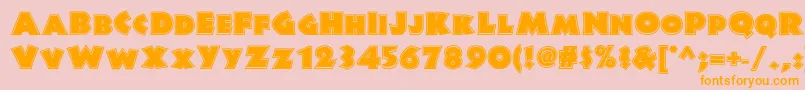 Jungle Fever Inline Nf Font – Orange Fonts on Pink Background