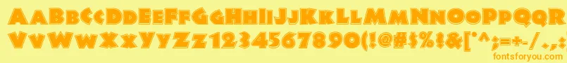 Jungle Fever Inline Nf Font – Orange Fonts on Yellow Background
