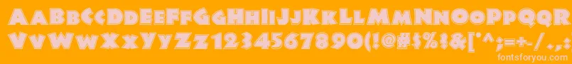Jungle Fever Inline Nf Font – Pink Fonts on Orange Background