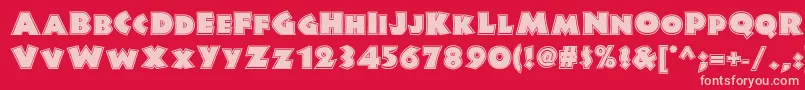 Jungle Fever Inline Nf Font – Pink Fonts on Red Background