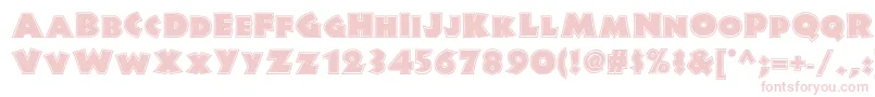 Jungle Fever Inline Nf-Schriftart – Rosa Schriften auf weißem Hintergrund