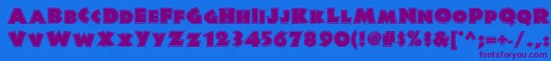 Jungle Fever Inline Nf Font – Purple Fonts on Blue Background