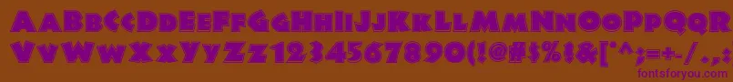 Jungle Fever Inline Nf Font – Purple Fonts on Brown Background