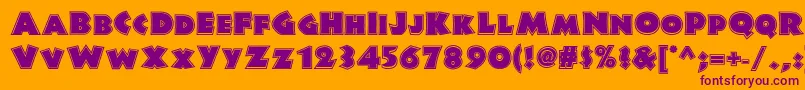 Jungle Fever Inline Nf Font – Purple Fonts on Orange Background