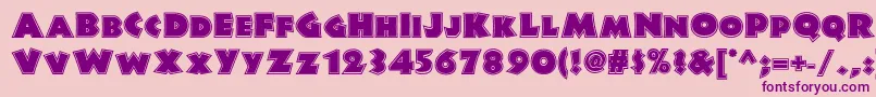 Jungle Fever Inline Nf Font – Purple Fonts on Pink Background