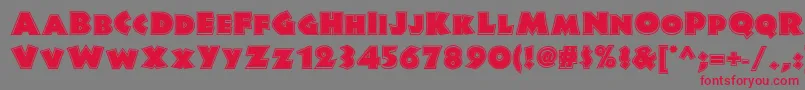 Jungle Fever Inline Nf Font – Red Fonts on Gray Background