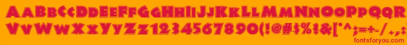 Jungle Fever Inline Nf Font – Red Fonts on Orange Background