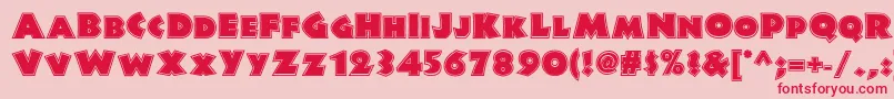 Jungle Fever Inline Nf Font – Red Fonts on Pink Background