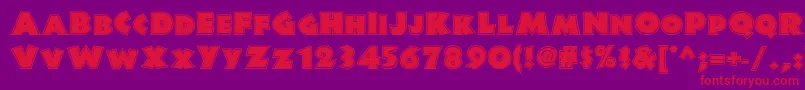 Jungle Fever Inline Nf Font – Red Fonts on Purple Background