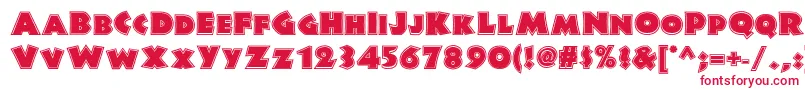 Jungle Fever Inline Nf-fontti – punaiset fontit valkoisella taustalla