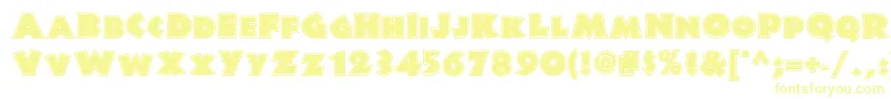 Jungle Fever Inline Nf Font – Yellow Fonts on White Background