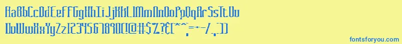 GraveyardBrk Font – Blue Fonts on Yellow Background