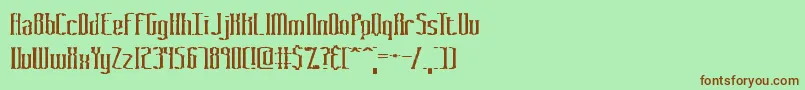 GraveyardBrk Font – Brown Fonts on Green Background