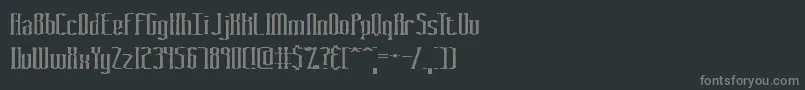 フォントGraveyardBrk – 黒い背景に灰色の文字
